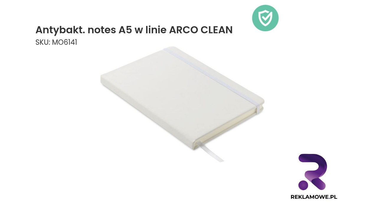 Antybakt. notes A5 w linie ARCO CLEAN Antybakteryjny notes A5 w linie ARCO CLEAN