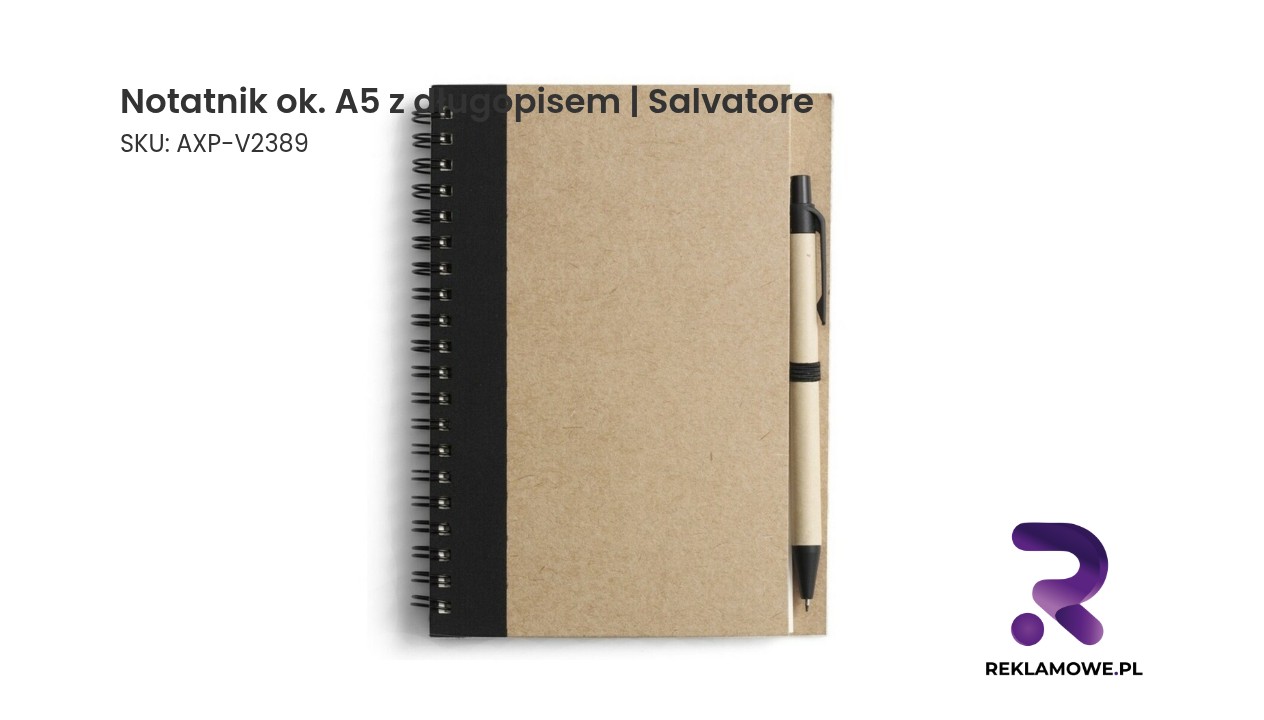 Notatnik około A5 z długopisem marki Salvatore