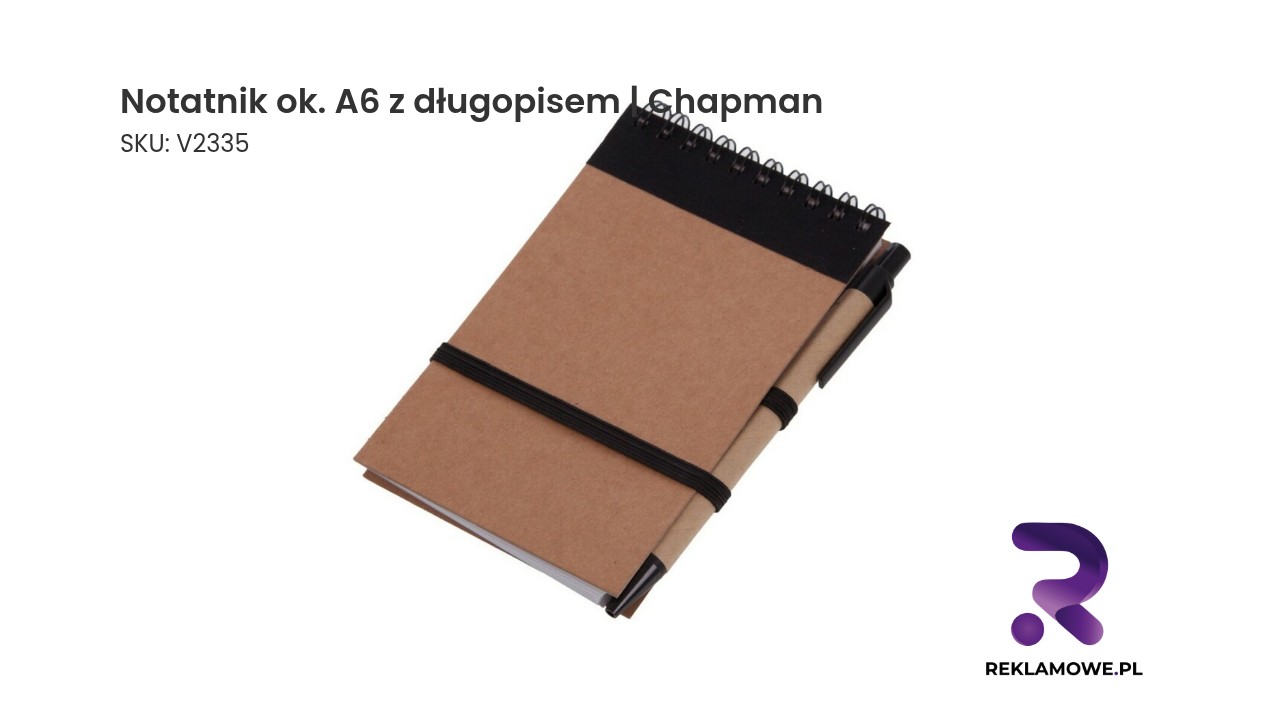 Notatnik około A6 z długopisem Chapman