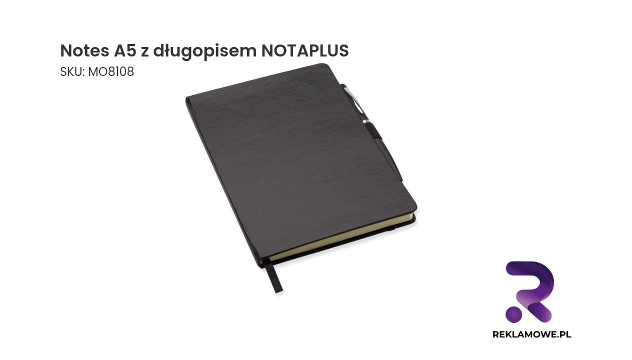 Notes A5 z długopisem NOTAPLUS