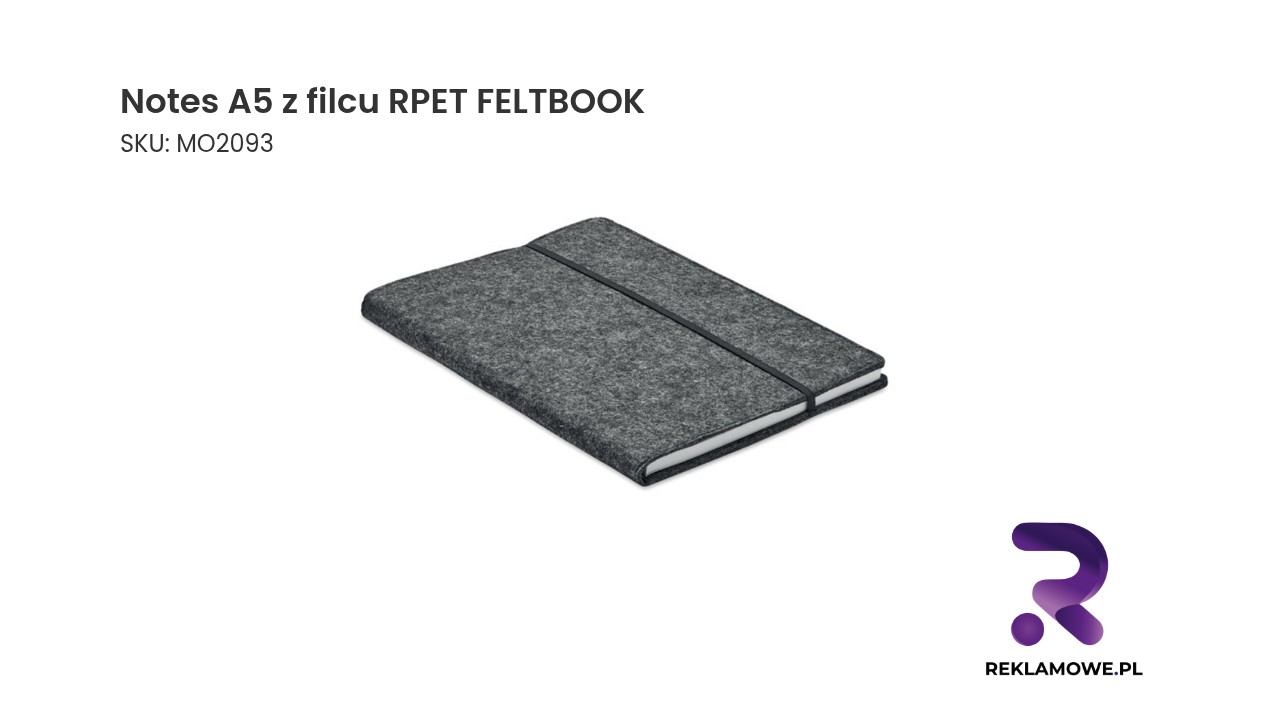 Ekologiczny notes A5 FeltBook wykonany z filcu RPET