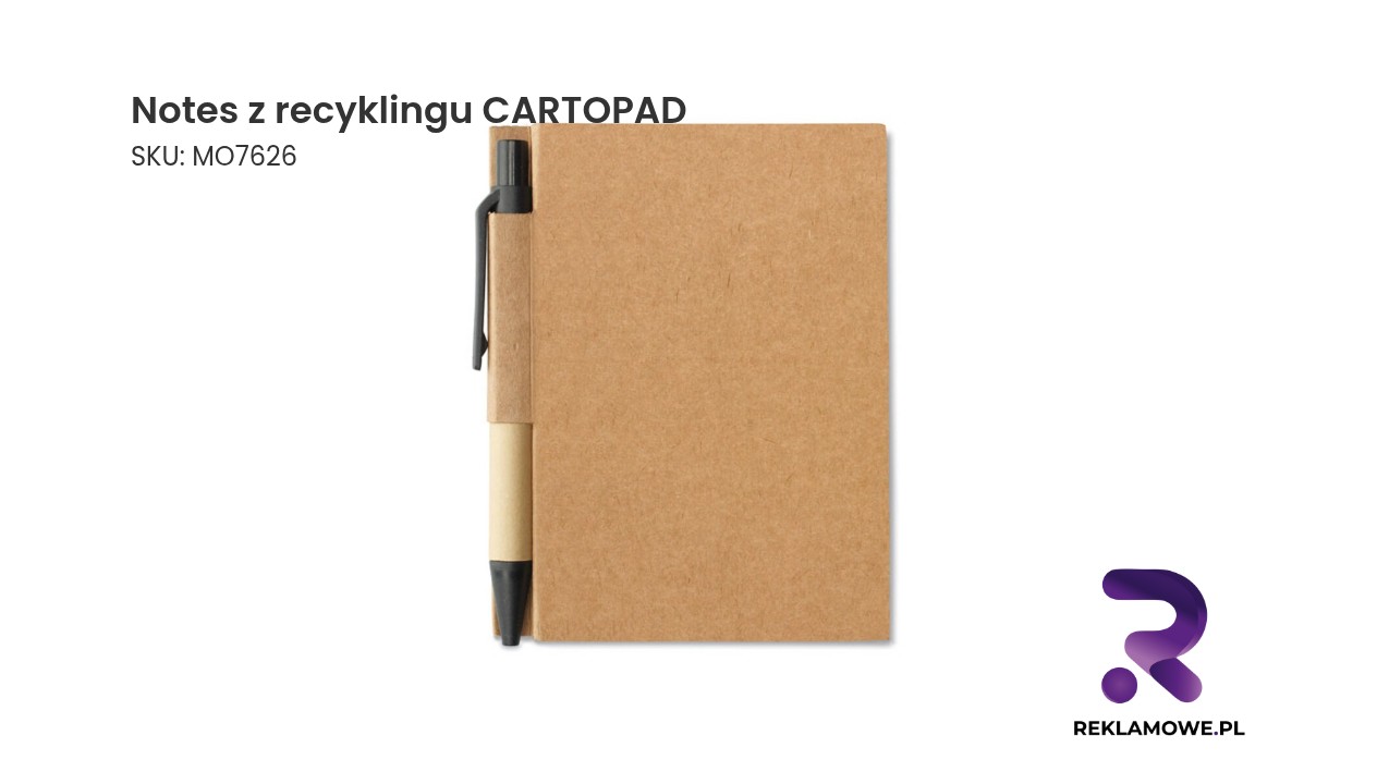Notes z recyklingu CARTOPAD Notes z recyklingu CARTOPAD na biurku