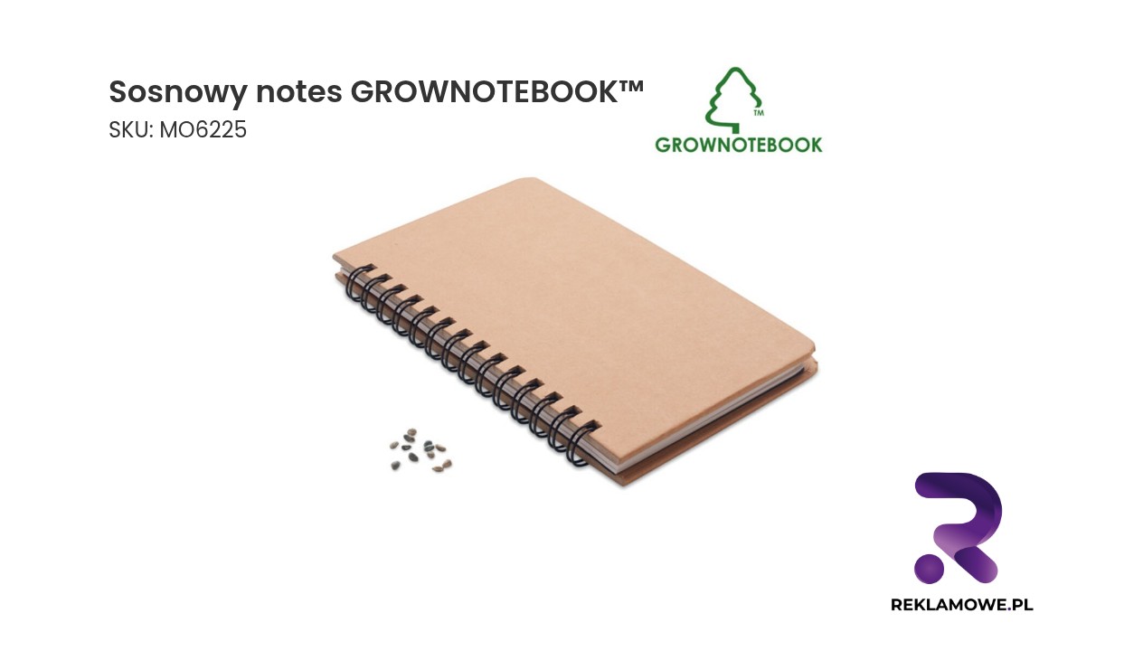 Sosnowy notes GROWNOTEBOOK w naturalnym otoczeniu
