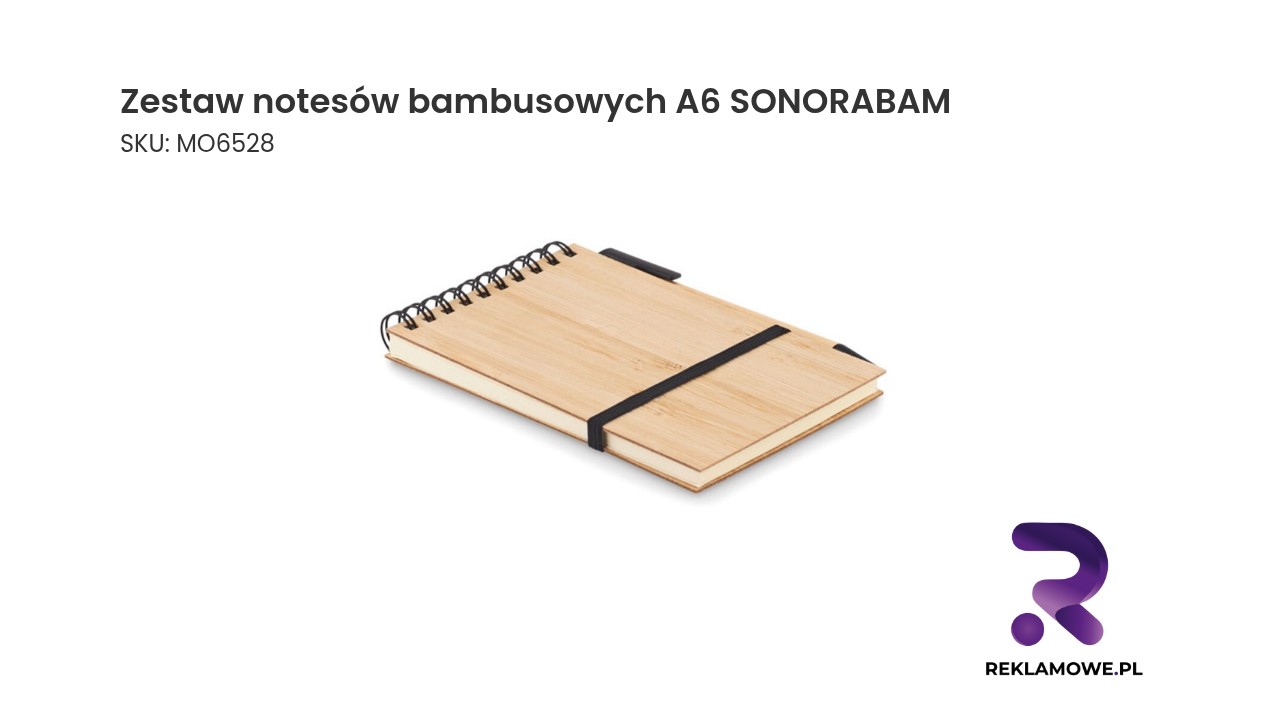 Zestaw ekologicznych notesów bambusowych A6 marki SONORABAM