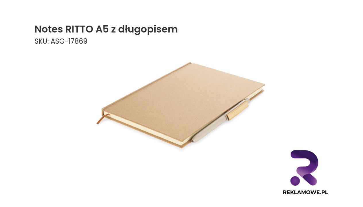 Notes RITTO A5 z długopisem – elegancki notes w formacie A5 z dołączonym długopisem