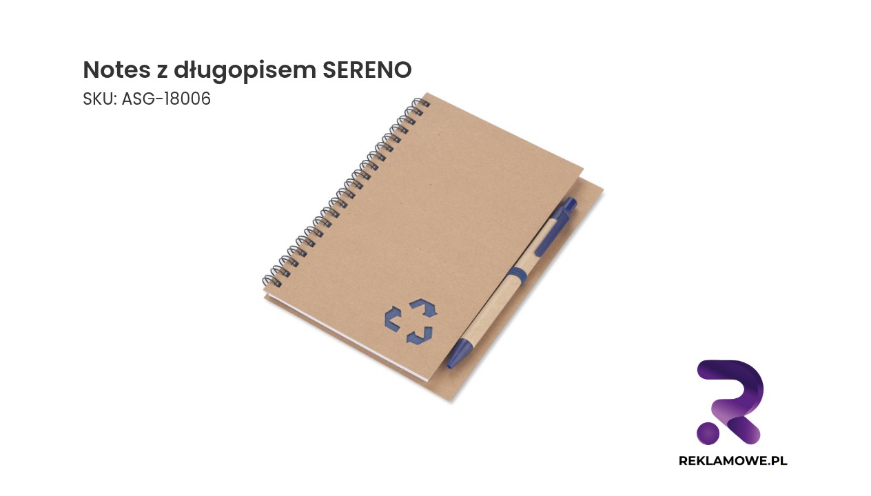 Notes z długopisem SERENO - elegancki zestaw do notowania