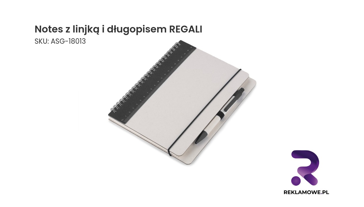 Notes z linijką i długopisem REGALI – praktyczny zestaw do notatek